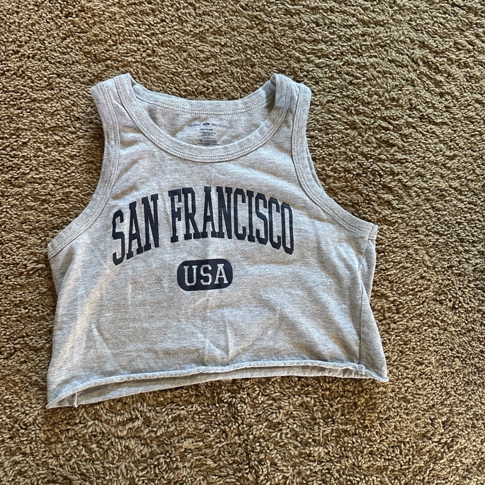 Brandy Melville Gray Cotton Top